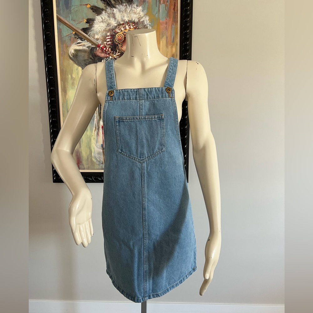 Twik Blue Denim Overall Dress – Size XS - Picture 3 of 8